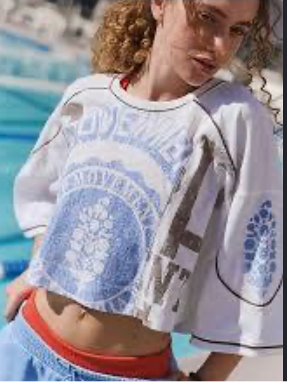FREE PEOPLE split time logo tee